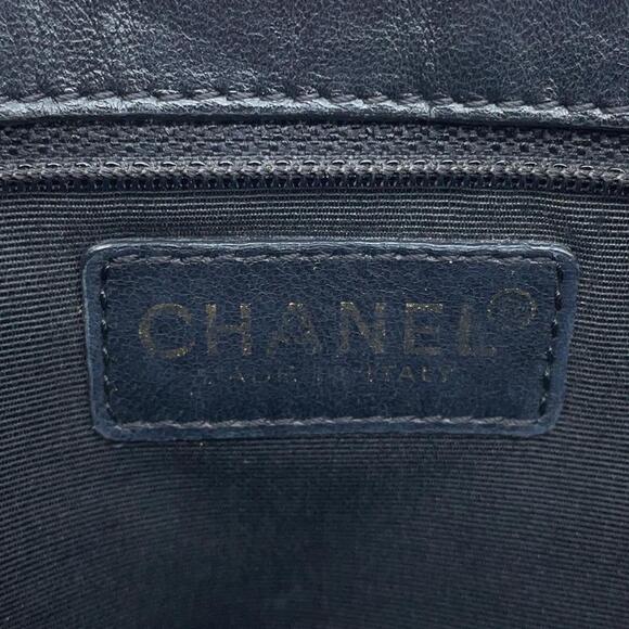CHANEL Navy Leather Coco Mark Shoulder Bag - Picture 13 of 14